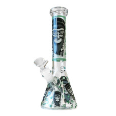Tumsā spīdošais zaļais Gorilla bongs no trīskāršā biezā stikla 25cm