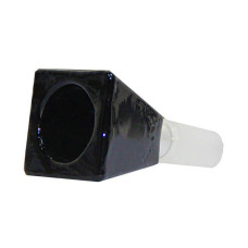 Bonga stikla uzgalis "Rectangular Cube Black " 18mm