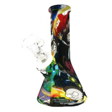 Silikona bongs" Cartoons Black" 13 cm