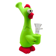 Silikona bongs "Vista" zaļš 18 cm