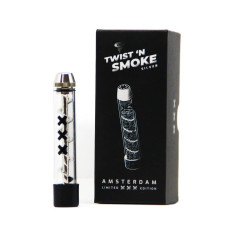 Twist 'n Smoke stikla pīpe "Silver" Amsterdam Special Edition