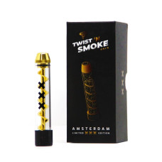 Twist 'n Smoke stikla pīpe "Gold" Amsterdam Special Edition
