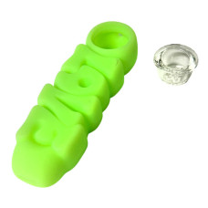 Love silikona pīpe Zaļa12cm