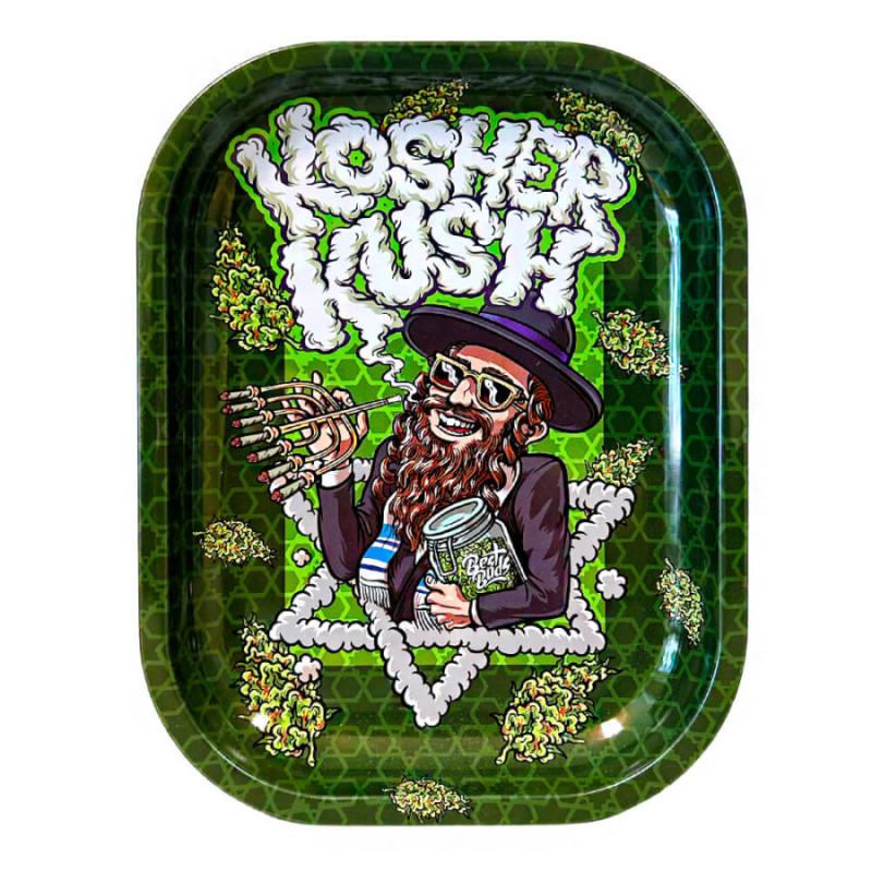 Best Buds Kosher Kush metāla velmēšanas paplāte vidēja 17x28cm