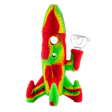 Silikona Rocket Bong Rasta ar LED gaismām 20cm