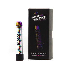 Twist 'n Smoke stikla pīpe "Varavīksne" Amsterdam Special Edition