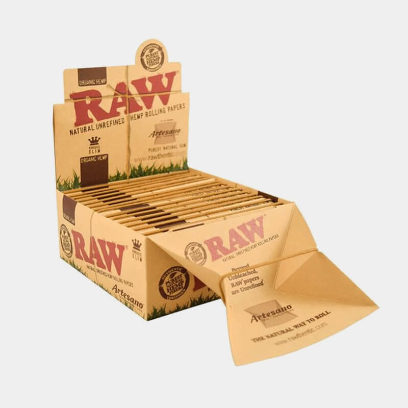 RAW rullējamie papīri ar uzgali un palikni